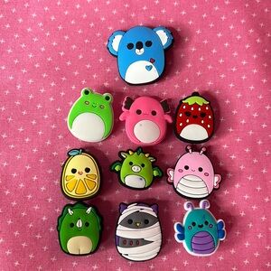 10 Squishmallow Croc Charms